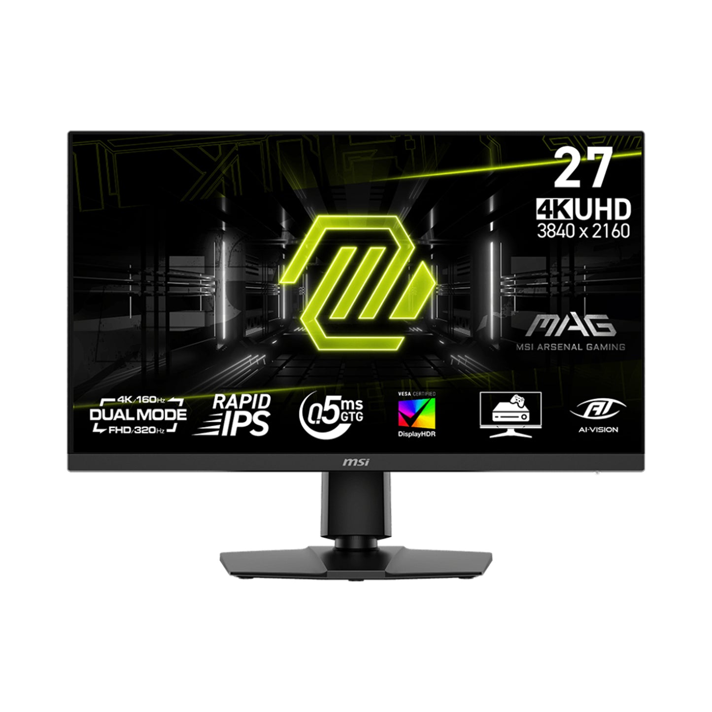 MSI Monitor 27" E16 Dual Mode HD 320Hz and 4k 160Hz