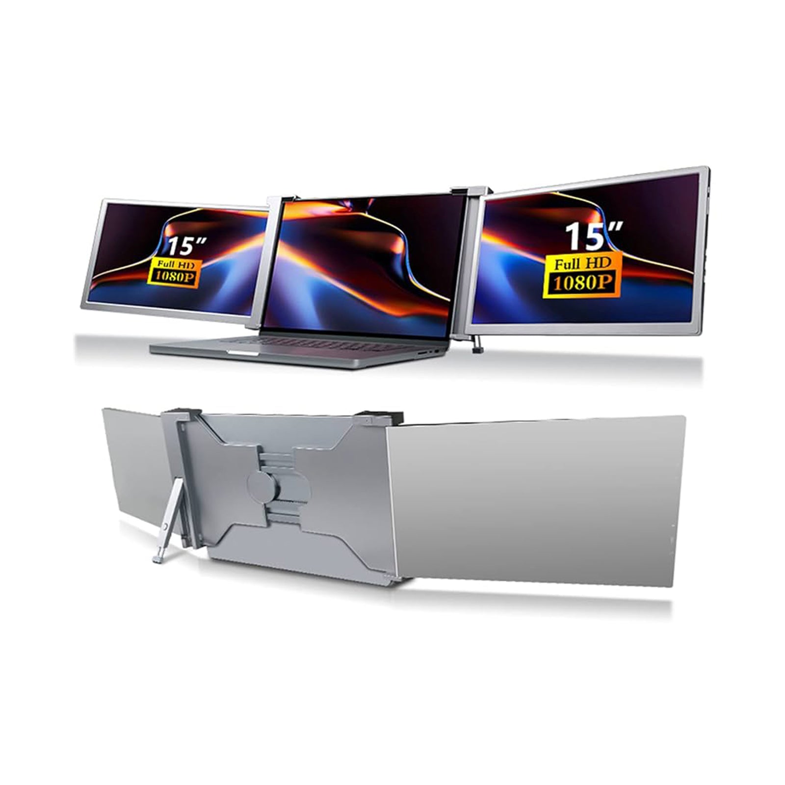 Triple Portable Monitor 15-inch FHD, HDR, IPS For 15/17-inch