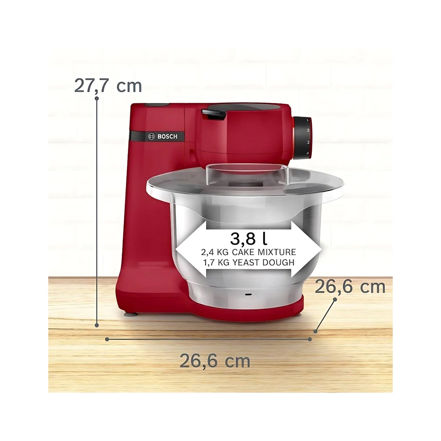 Bosch Kitchen Machine,700 Watt, 4 Speed Settings, 3.8 Liter