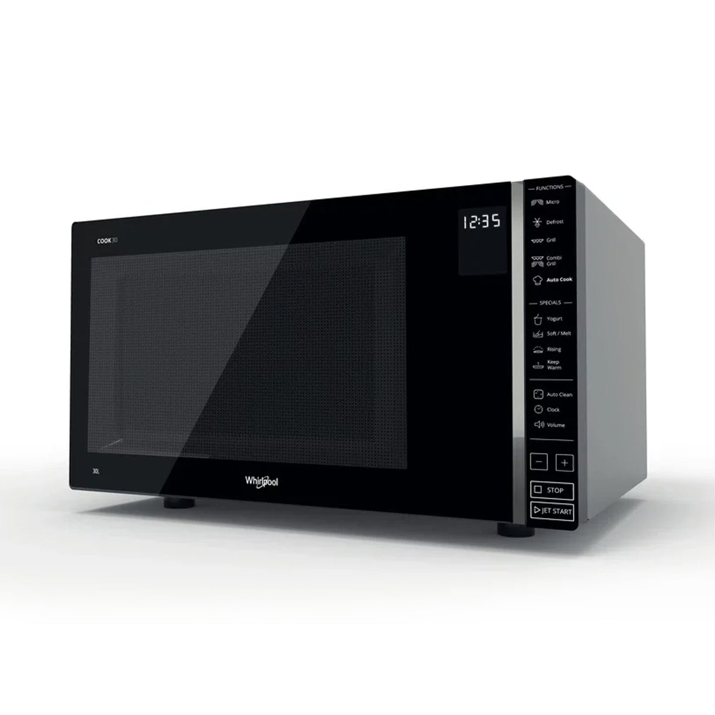 Whirlpool free-standing microwave: silver color