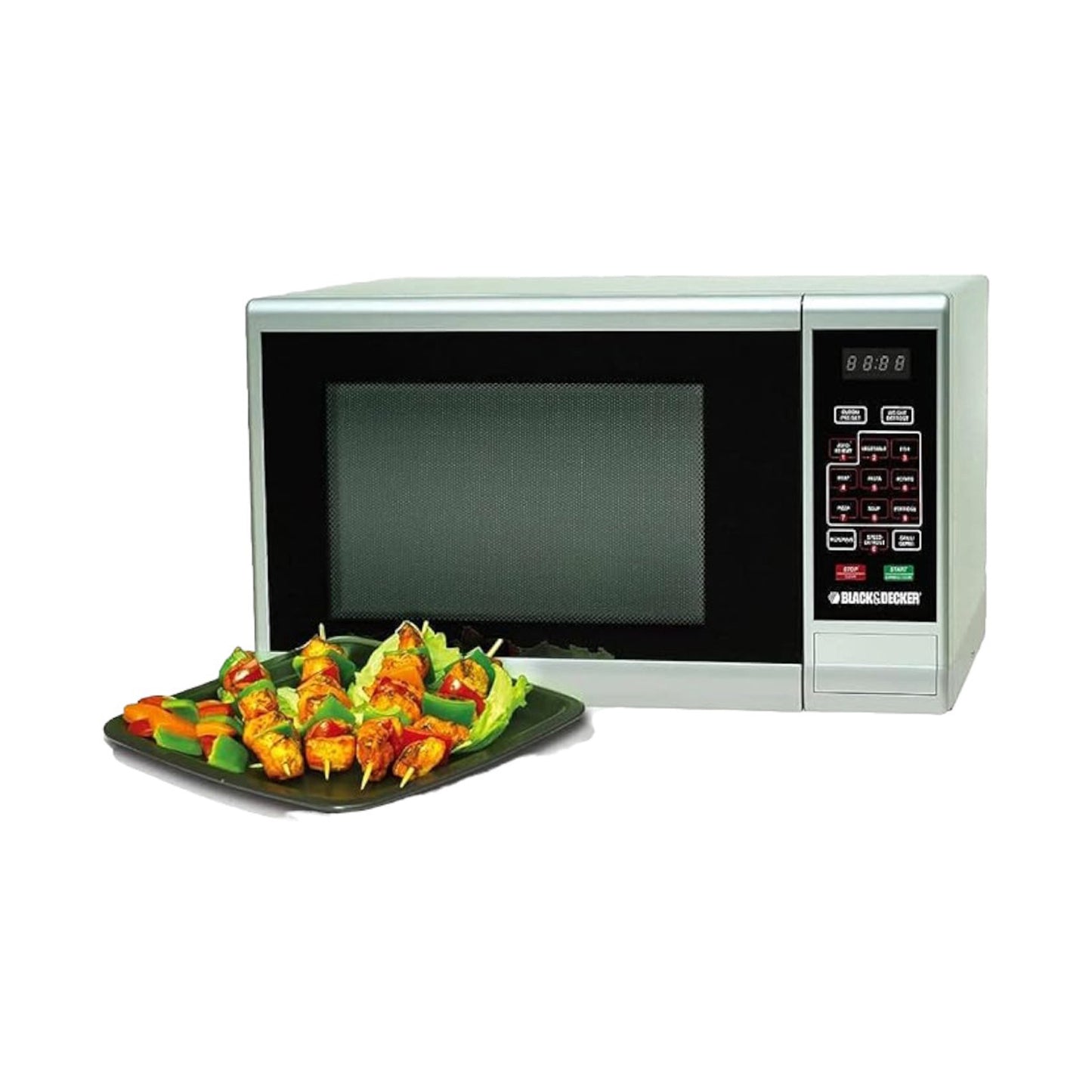 Black & Decker Microwave 30L 1000W,With Grill,Silver