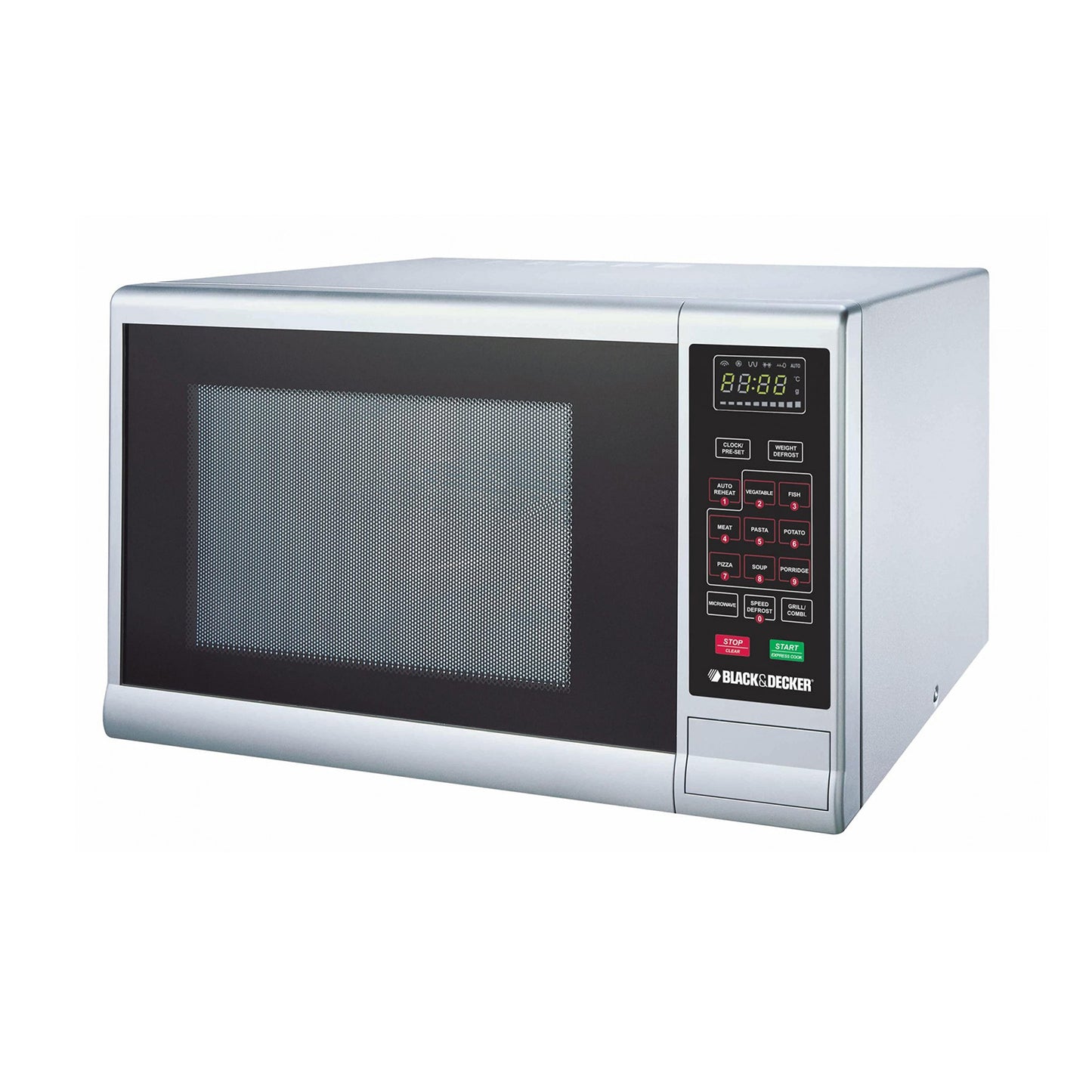 Black & Decker Microwave 30L 1000W,With Grill,Silver