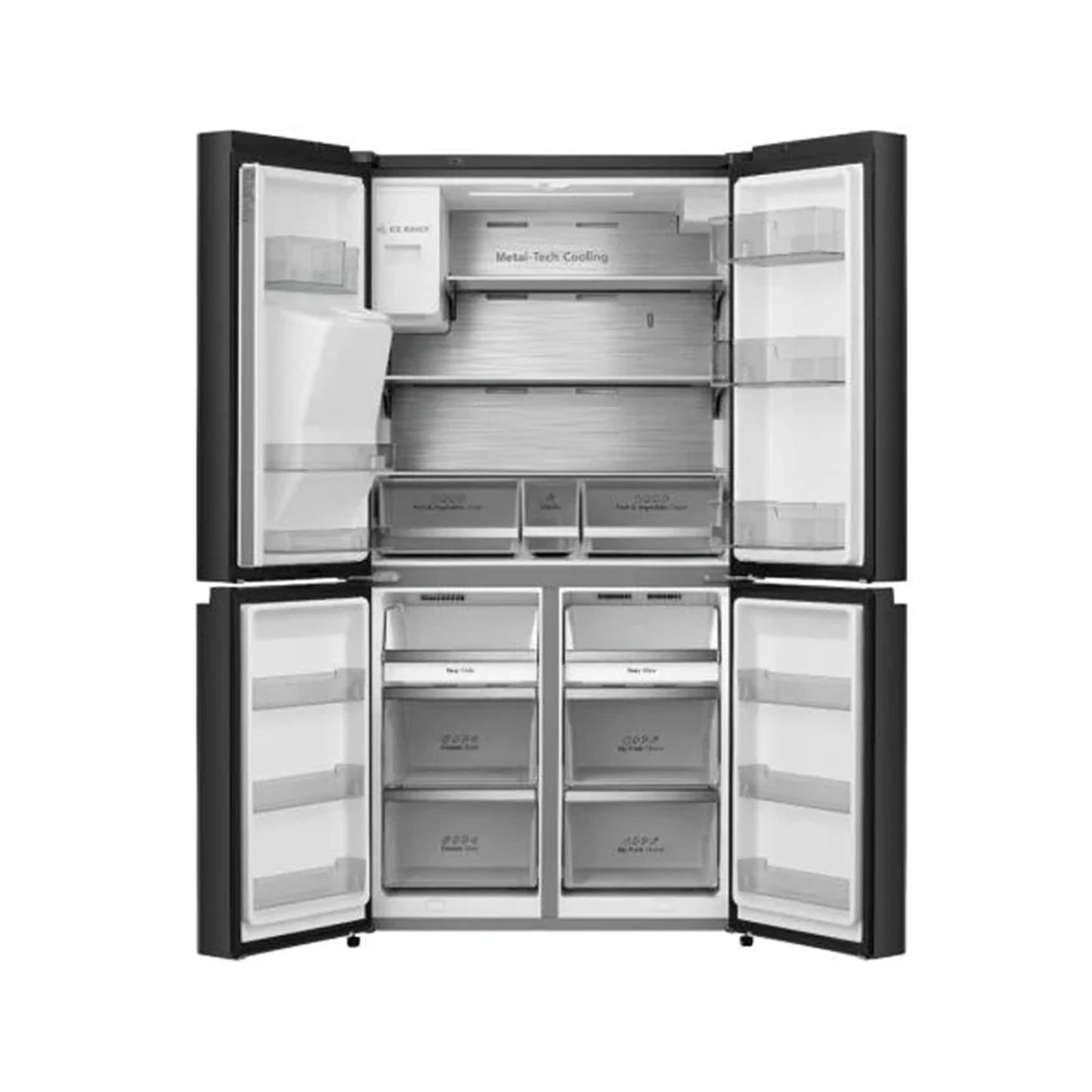 GORENJE Refrigerator 4 Doors With Ice Maker Black GORENJE