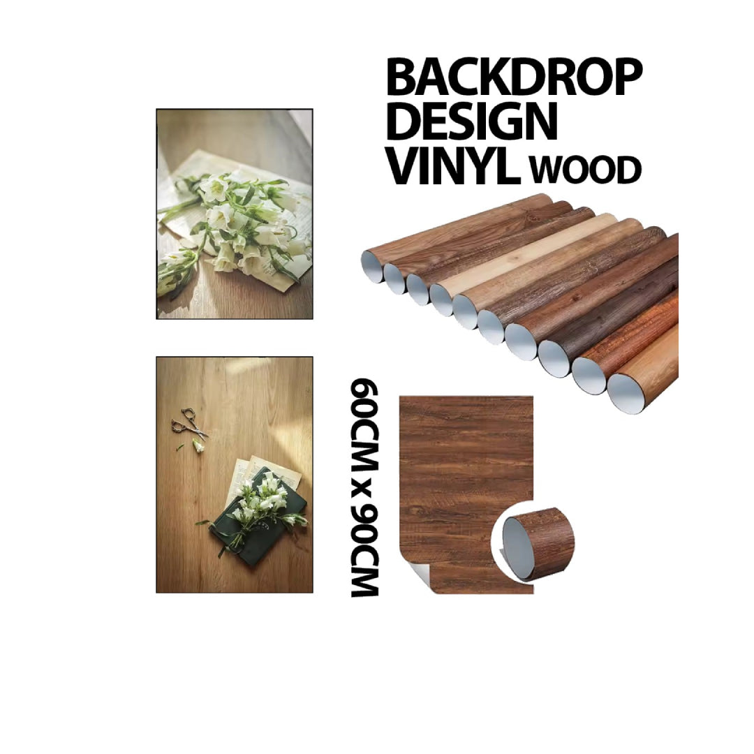 PVC Vinyl Wood Background (60x90cm)
