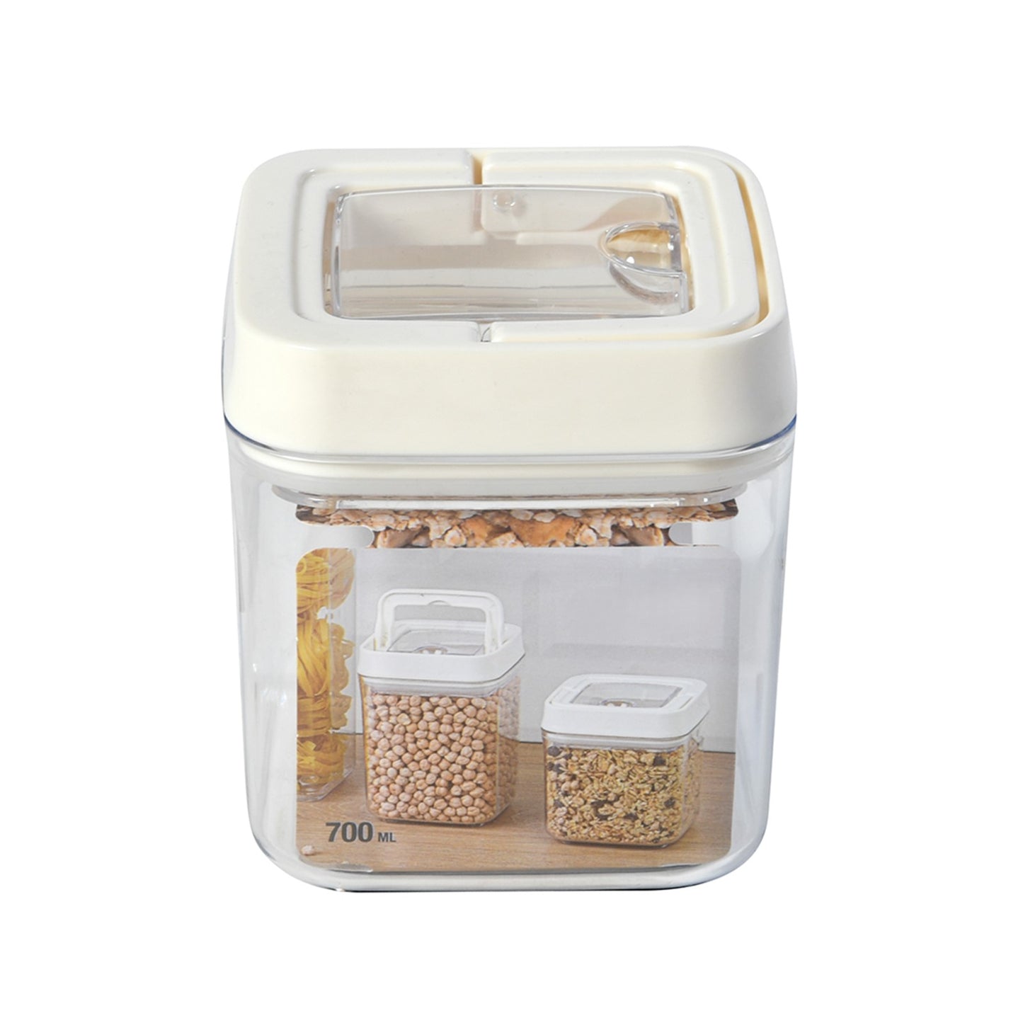 Vacuum Square Storage Jar (700 ml)
