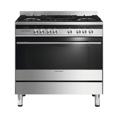 FISHER&PAYKEL Cooker Wide 90cm 5Gas Burners Electric Oven