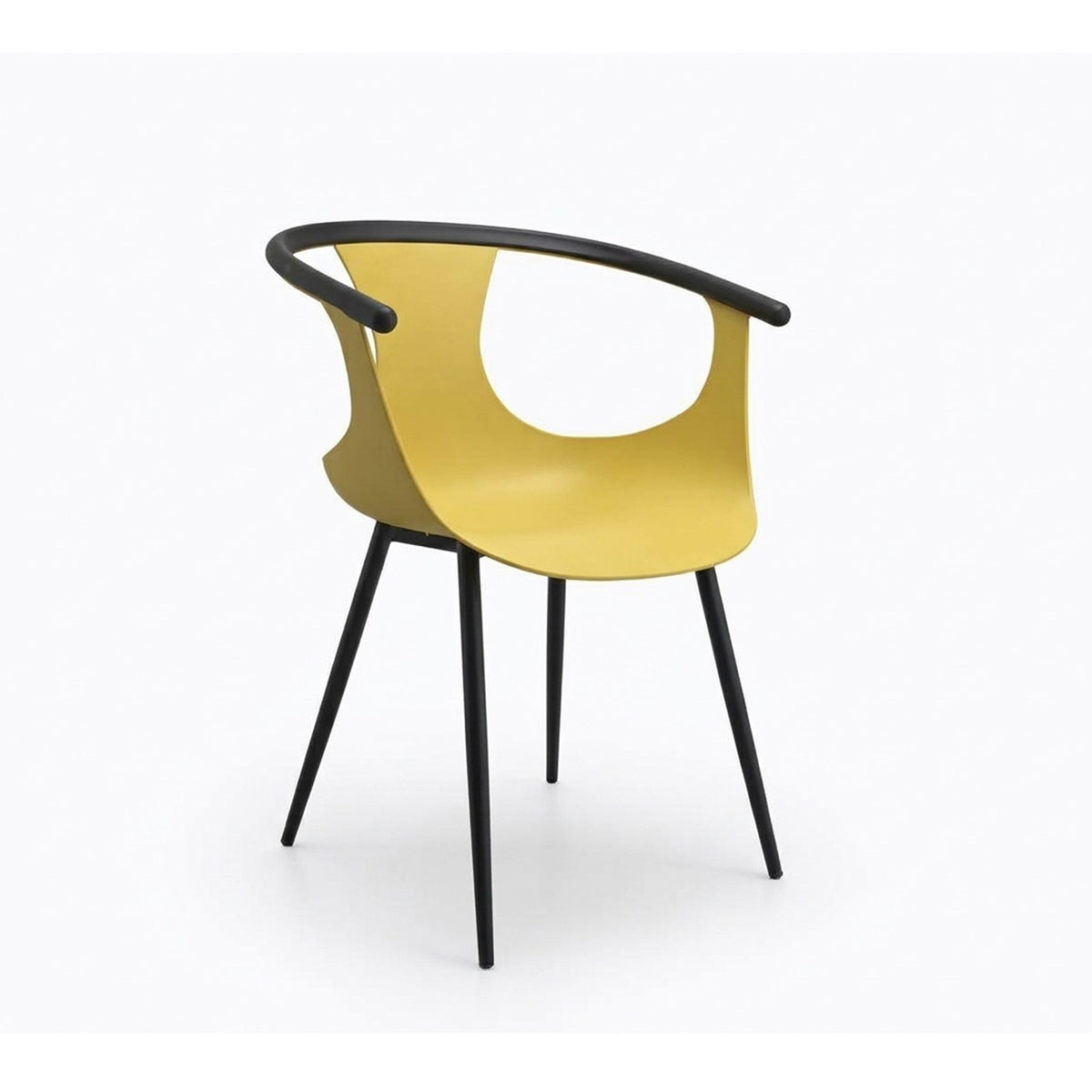 Ouven yellow chair adds a vibrant cherful touch to any space