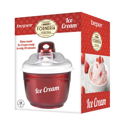 Beper Automatic Ice Cream Maker (Red)