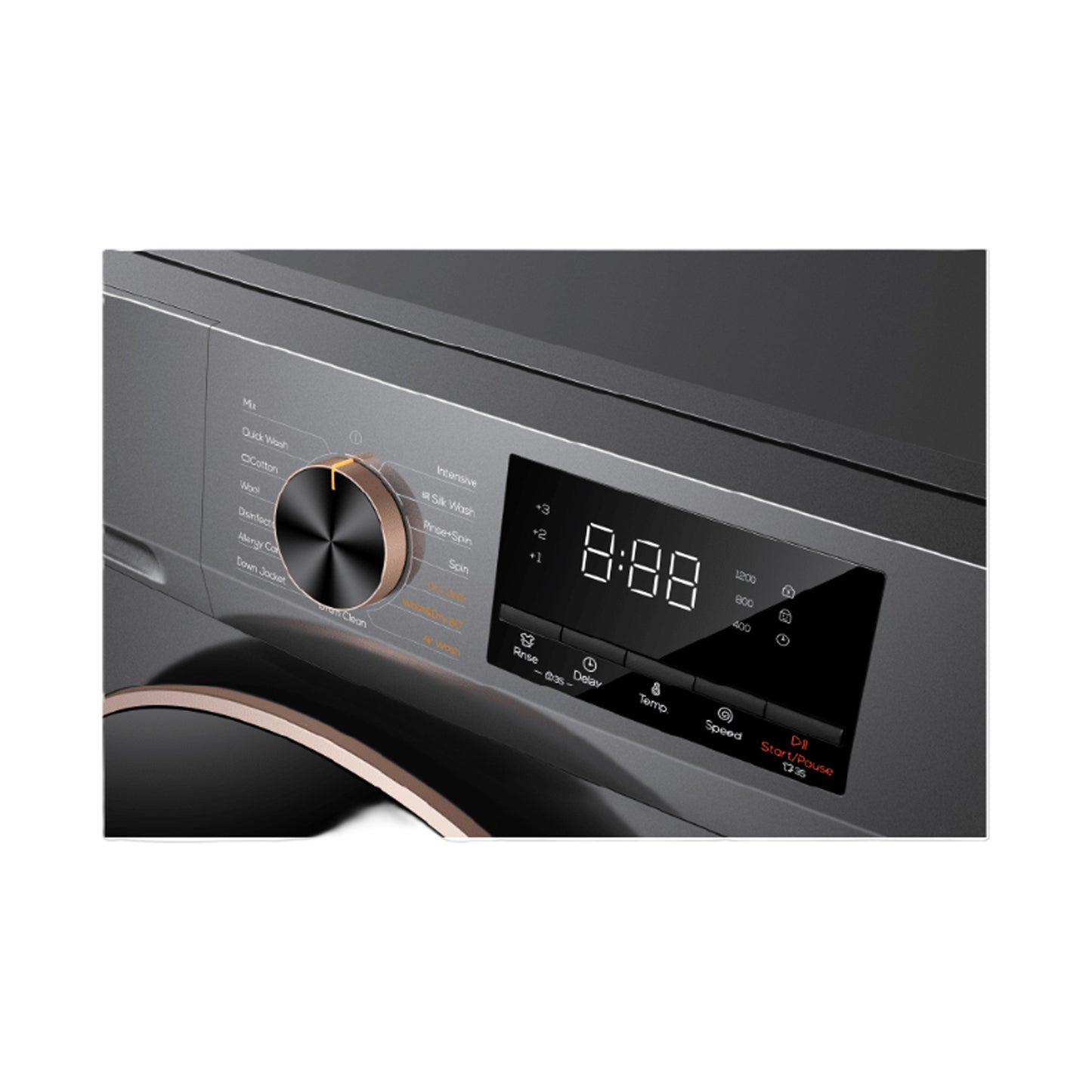 TCL Washer 10 Kg Front Load 1200RPM Dark Grey(BU)