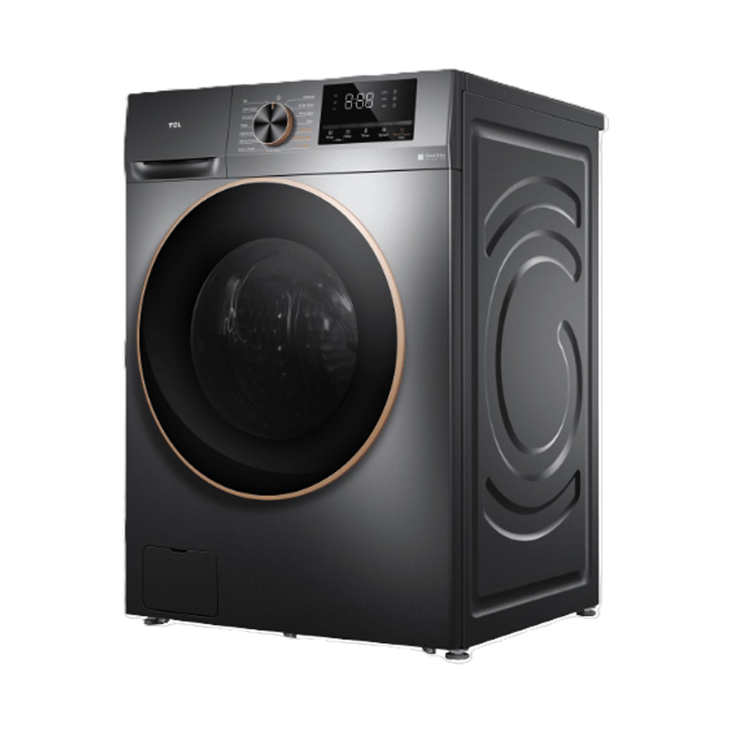 TCL Washer 10 Kg Front Load 1200RPM Dark Grey(BU)