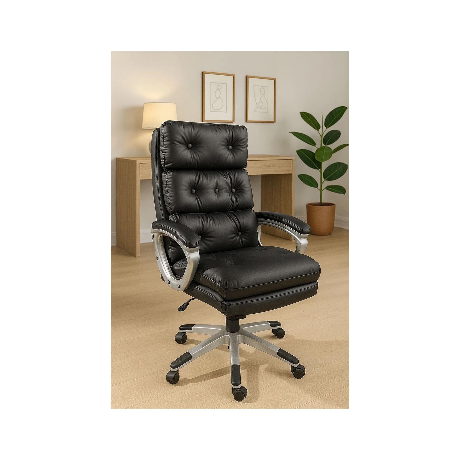 Panko Black Office Chair, Compact And Practical
