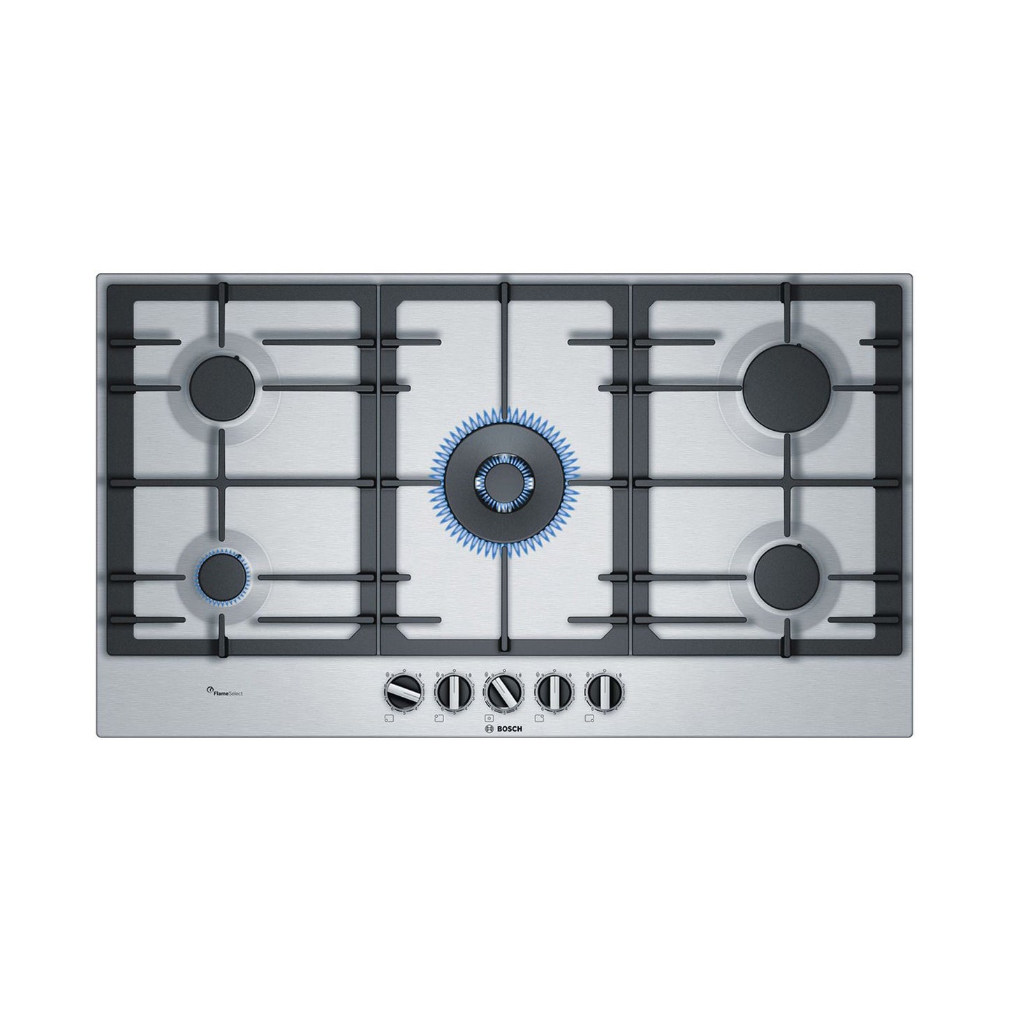 BOSCH Hob 90 cm 5 Gas Burners Safety Stainless Steel