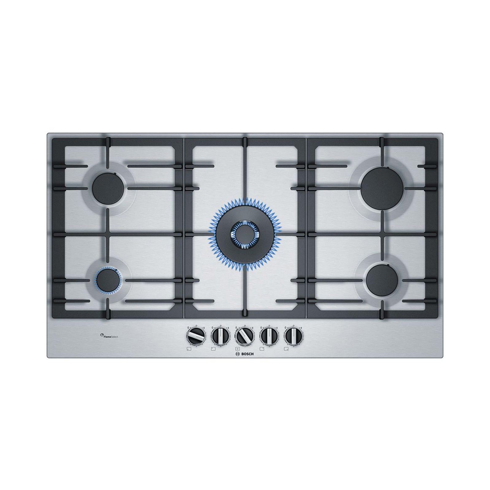 BOSCH Hob 90 cm 5 Gas Burners Safety Stainless Steel