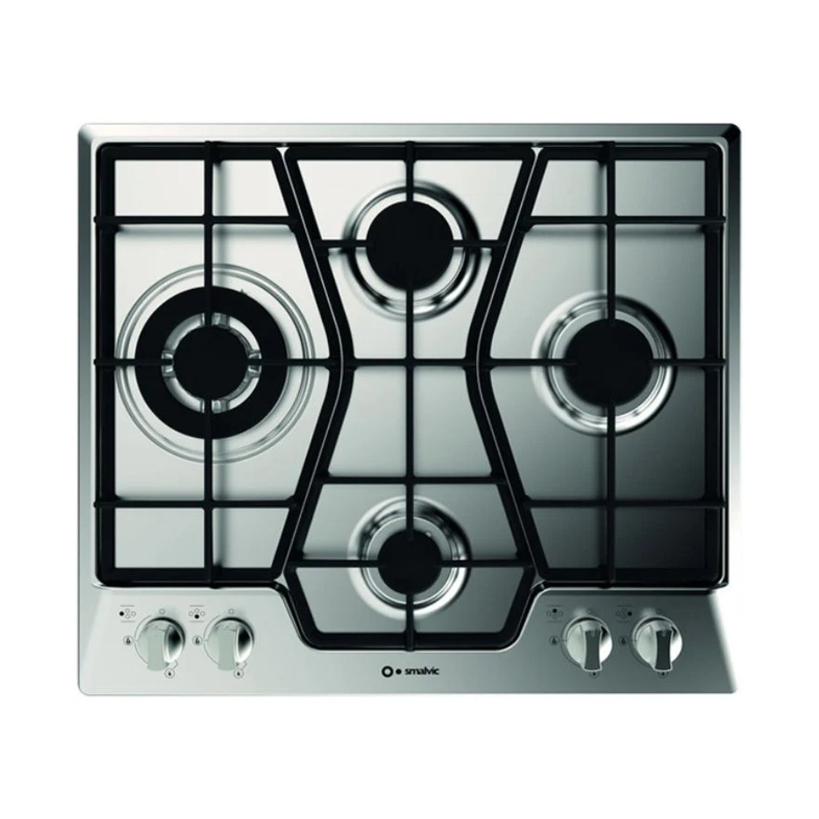 SMALVIC Hob 60Cm 4 Gas Burners Inox