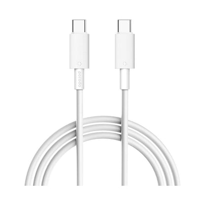 PORODO Type-C to C PVC Cable 3m - White