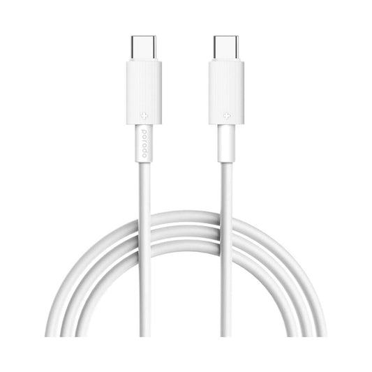 PORODO Type-C to C PVC Cable 3m - White