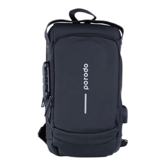 PORODO LIFESTYLE WTR-PROOF OXFORD FANNY PACK WITH USB-A PORT