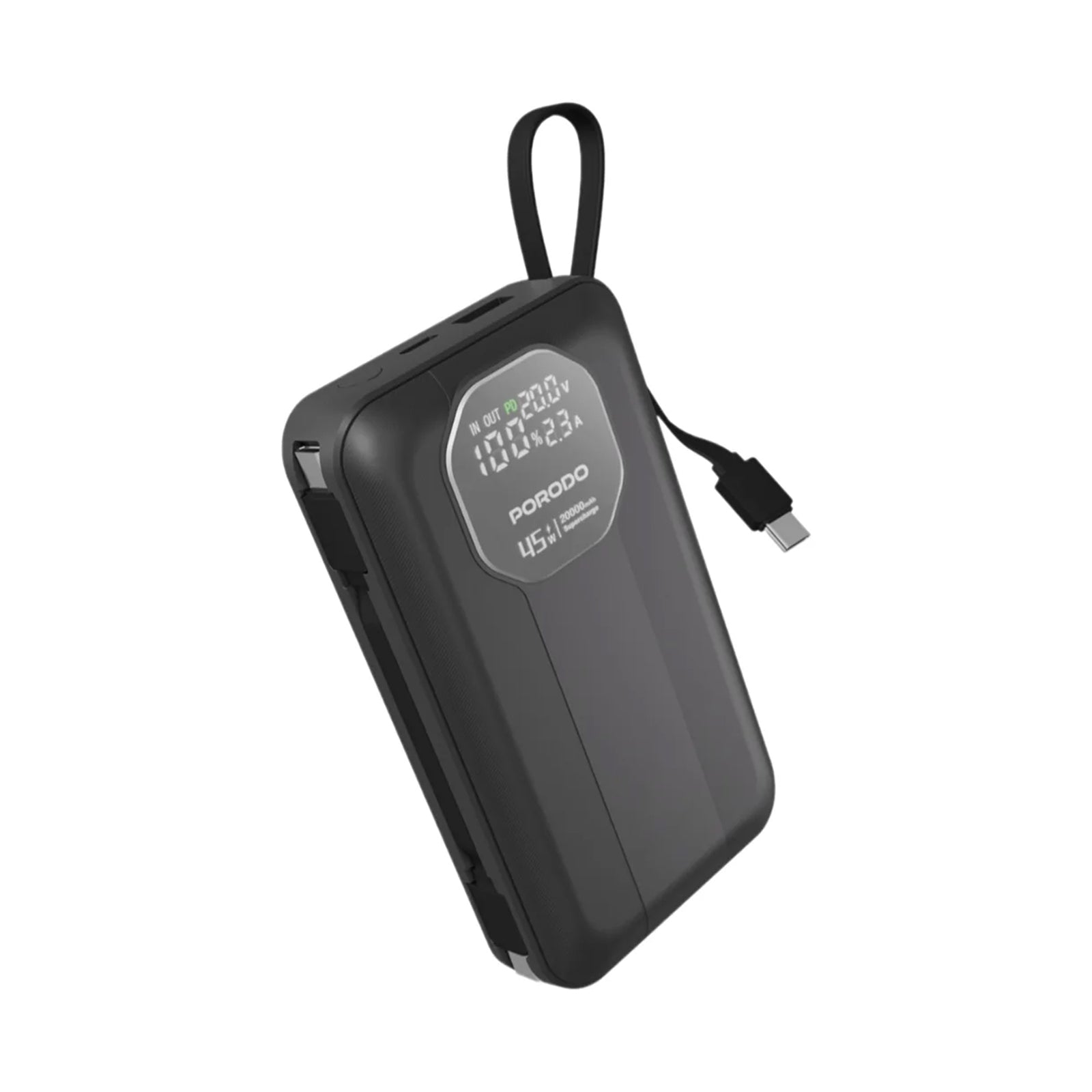 PORODO 45W Power Bank 20000mAh - Black