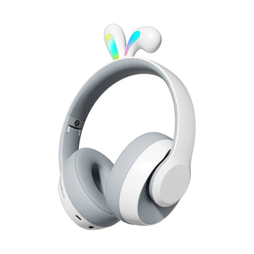 PORODO SOUNDTEC KIDS NC HEADPHONE RABBIT EARS LED LIGHT-GREY