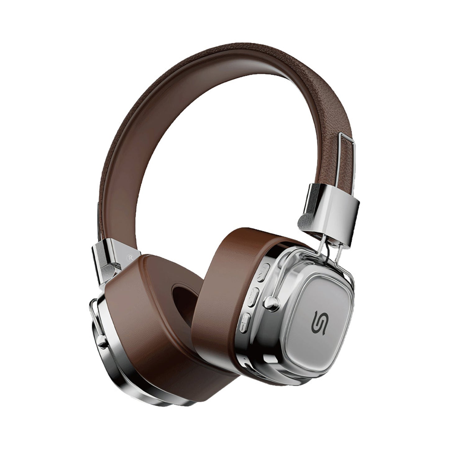 PORODO Soundtec Vintage Headphone - Brwon/Silver