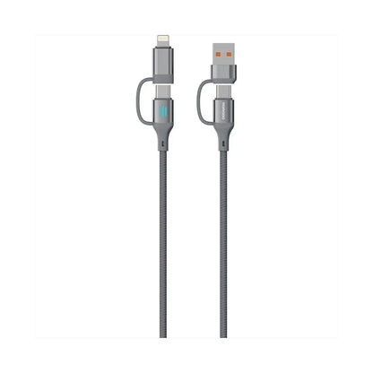 Porodo 4-In-1 High-Speed Charging Cable - Gray
