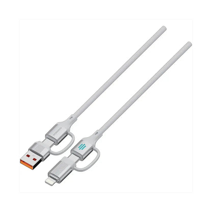 Porodo 4-In-1 High-Speed Charging Cable - Silver
