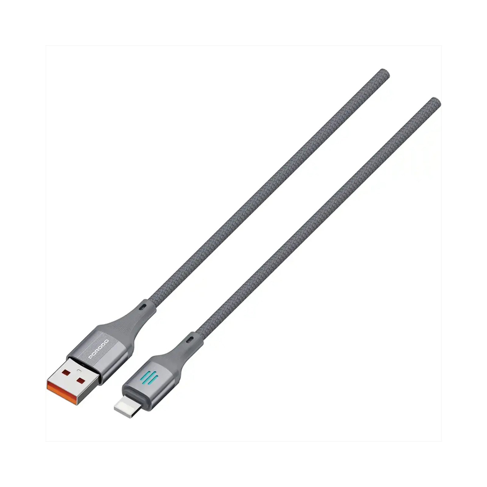 Porodo USB-A To Lightning Charging & Data Cable - Gray
