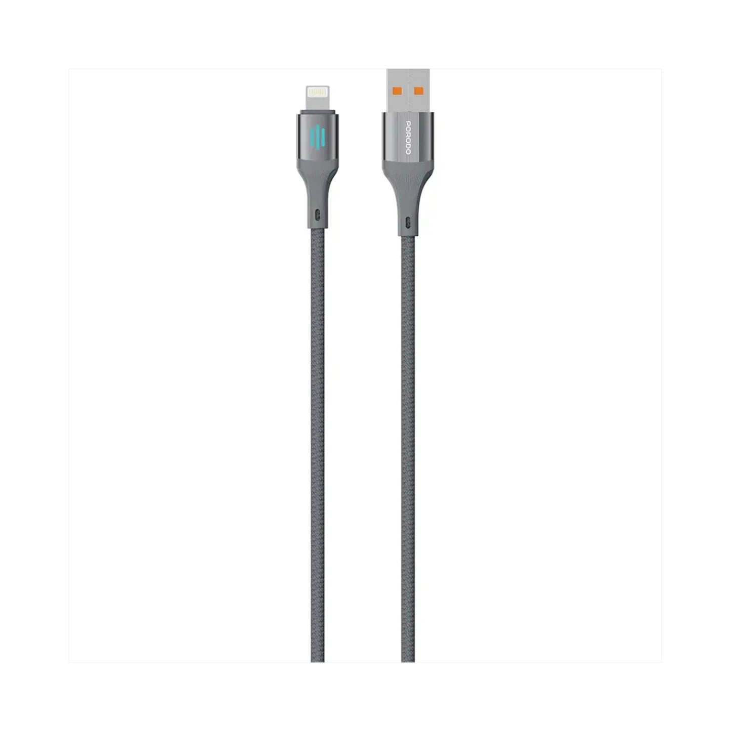 Porodo USB-A To Lightning Charging & Data Cable - Gray