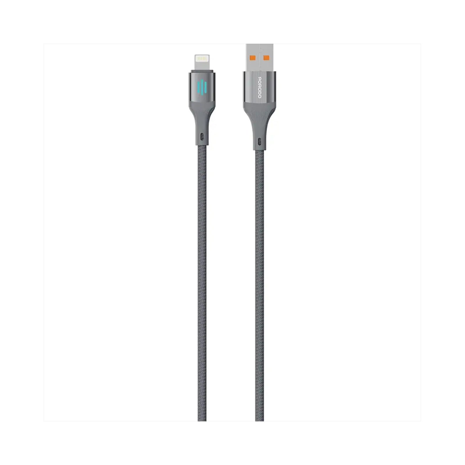 Porodo USB-A To Lightning Charging & Data Cable - Gray
