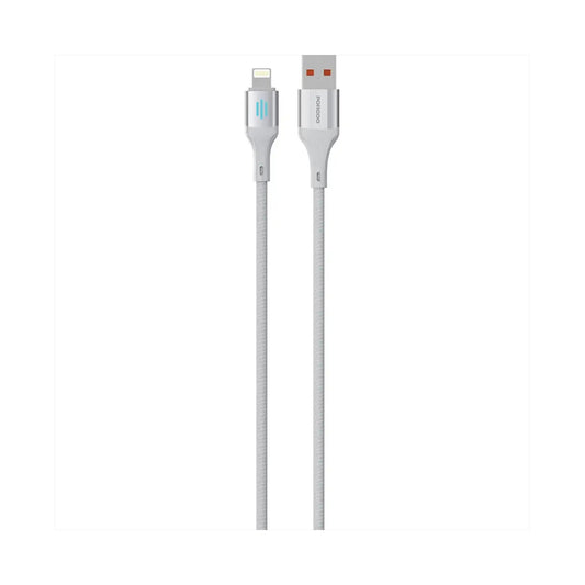 Porodo USB-A To Lightning Charging & Data Cable - Silver