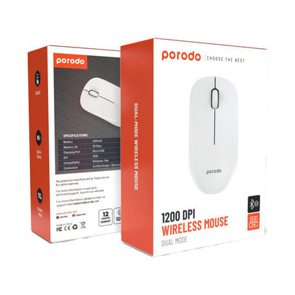 Porodo 2.4G+BT Dual Mode Rechargeable Mouse