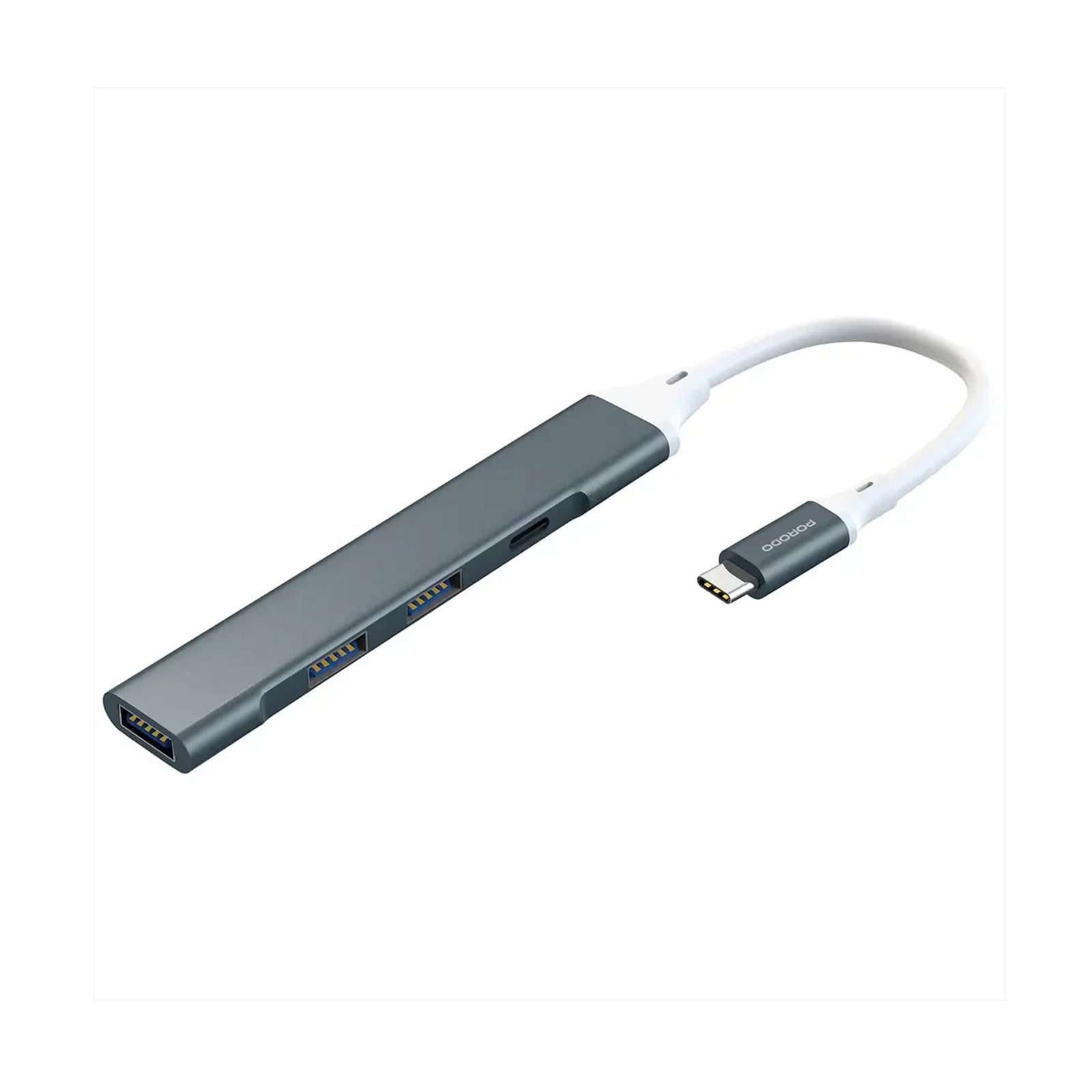 Porodo Play-X 4 IN 1 Type C Hub - Grey