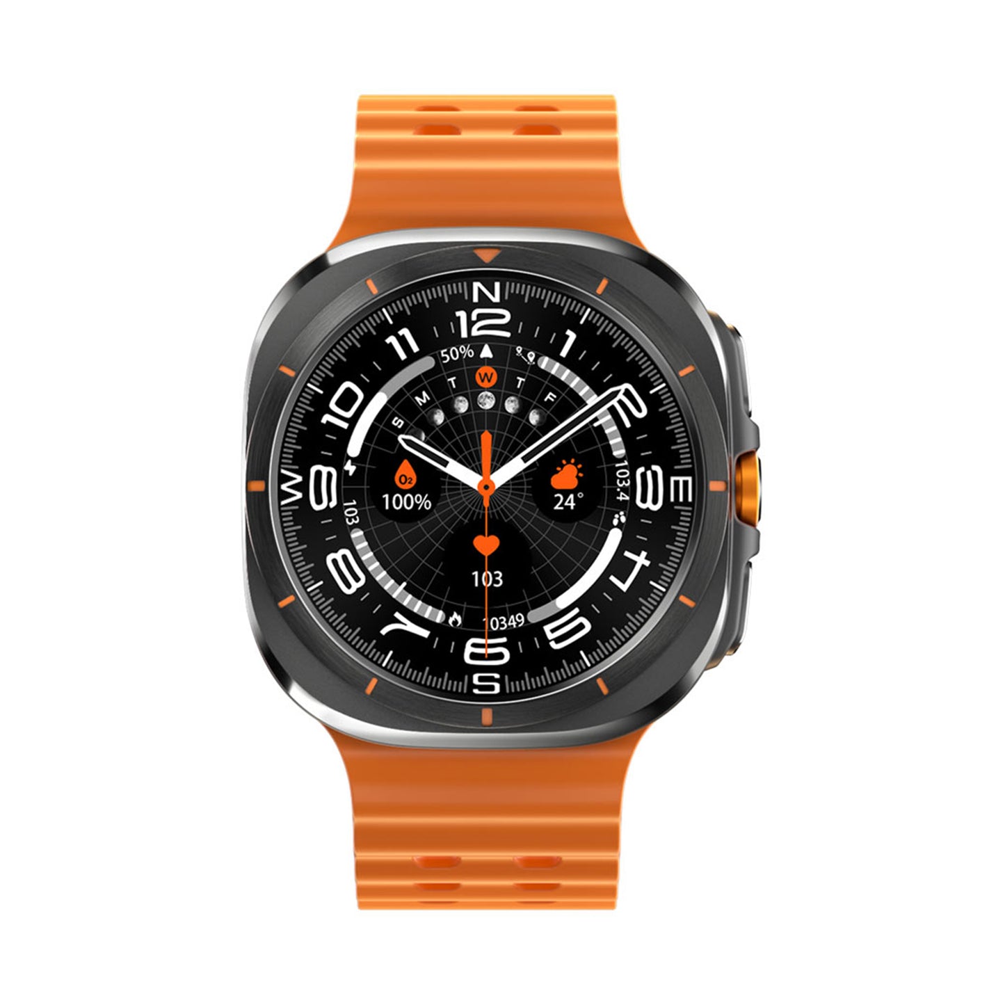 PORODO Voyager Amoled 1.43" SmartWatch -Black Dial Orange