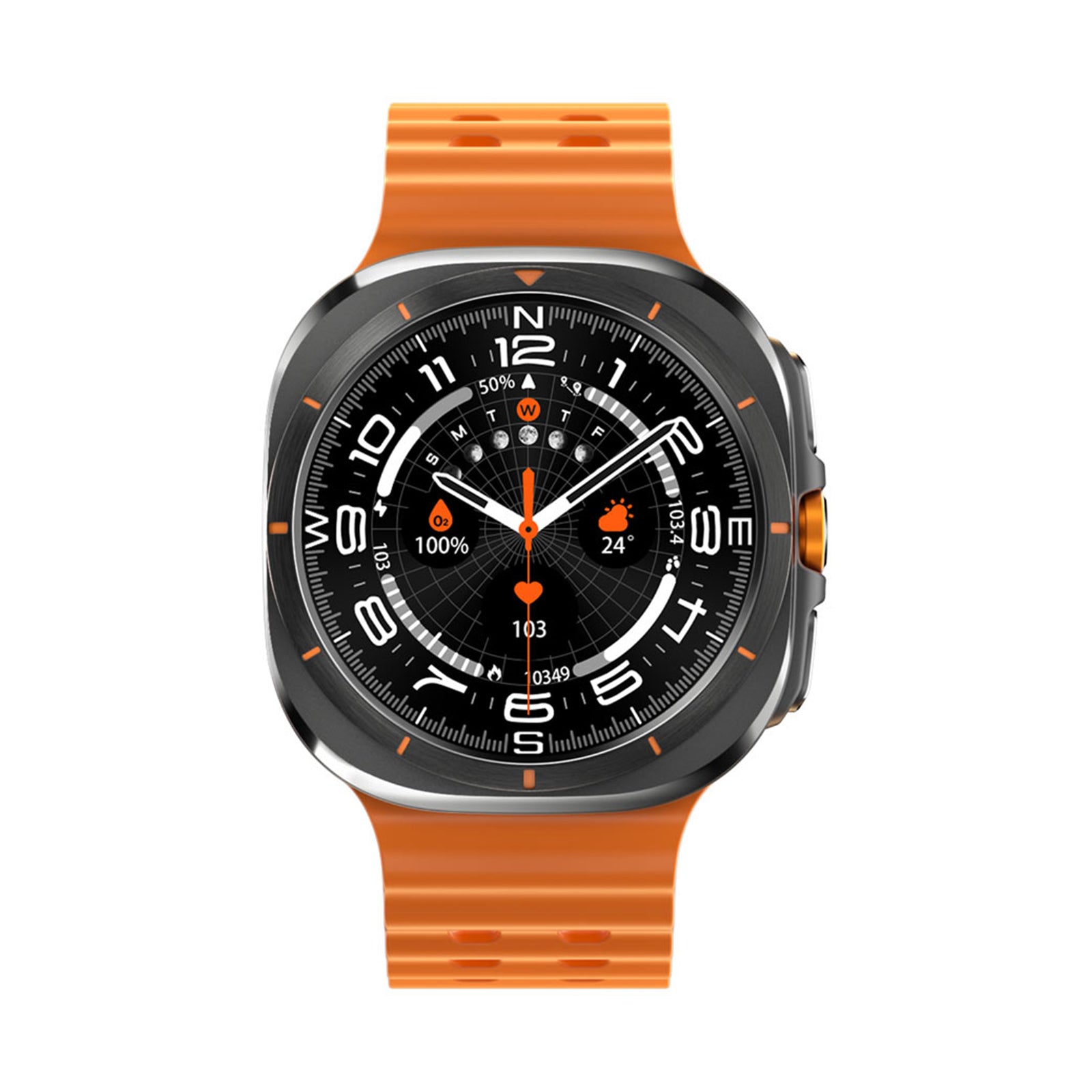 PORODO Voyager Amoled 1.43" SmartWatch -Black Dial Orange