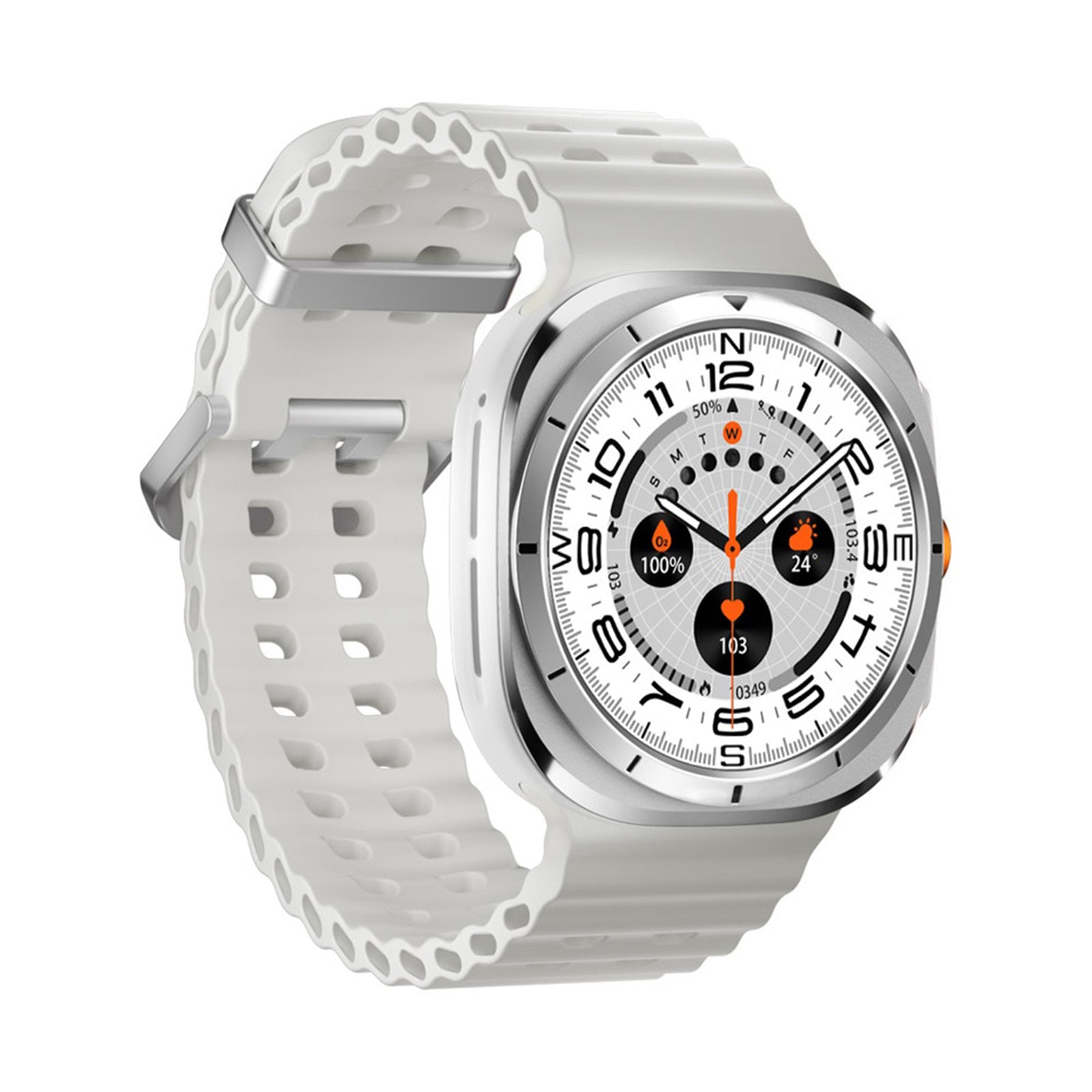 PORODO Voyager Amoled 1.43" SmartWatch - Silver Dial White