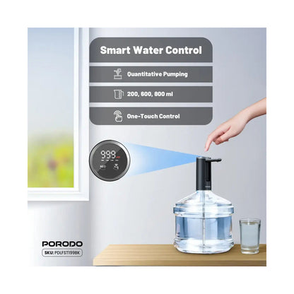 Porodo  Foldable Electric Water Pump - Black