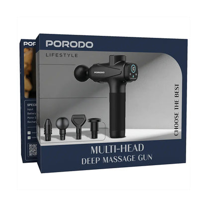 Porodo  Multi-Head Deep Massage Gun - Black