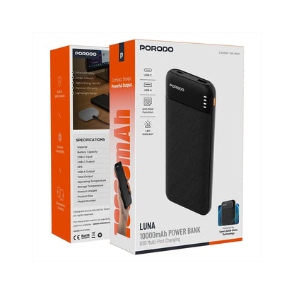 Porodo Luna SolidState Power Bank 20,000mAh 20W - Black PORODO