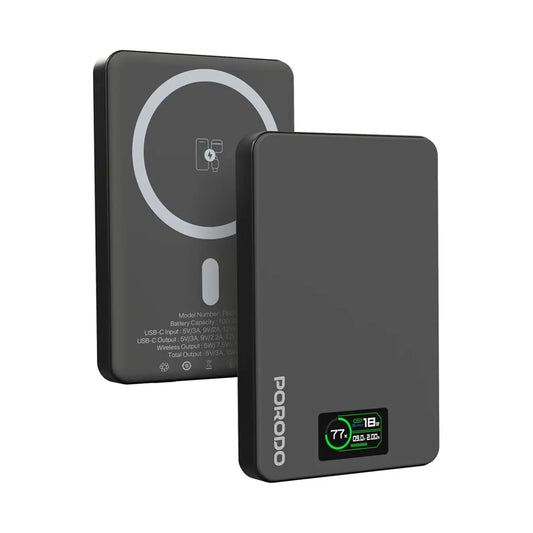 PORODO 10000mAh Power bank 5V/3A Max. - Dark Grey