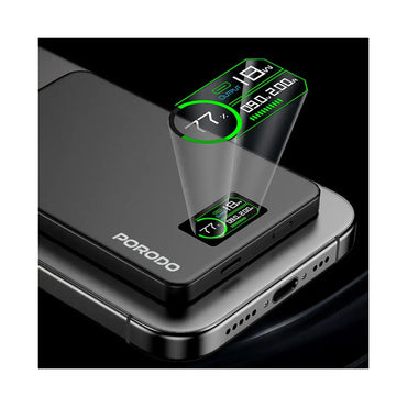 PORODO 10000mAh Power bank 5V/3A Max. - Dark Grey