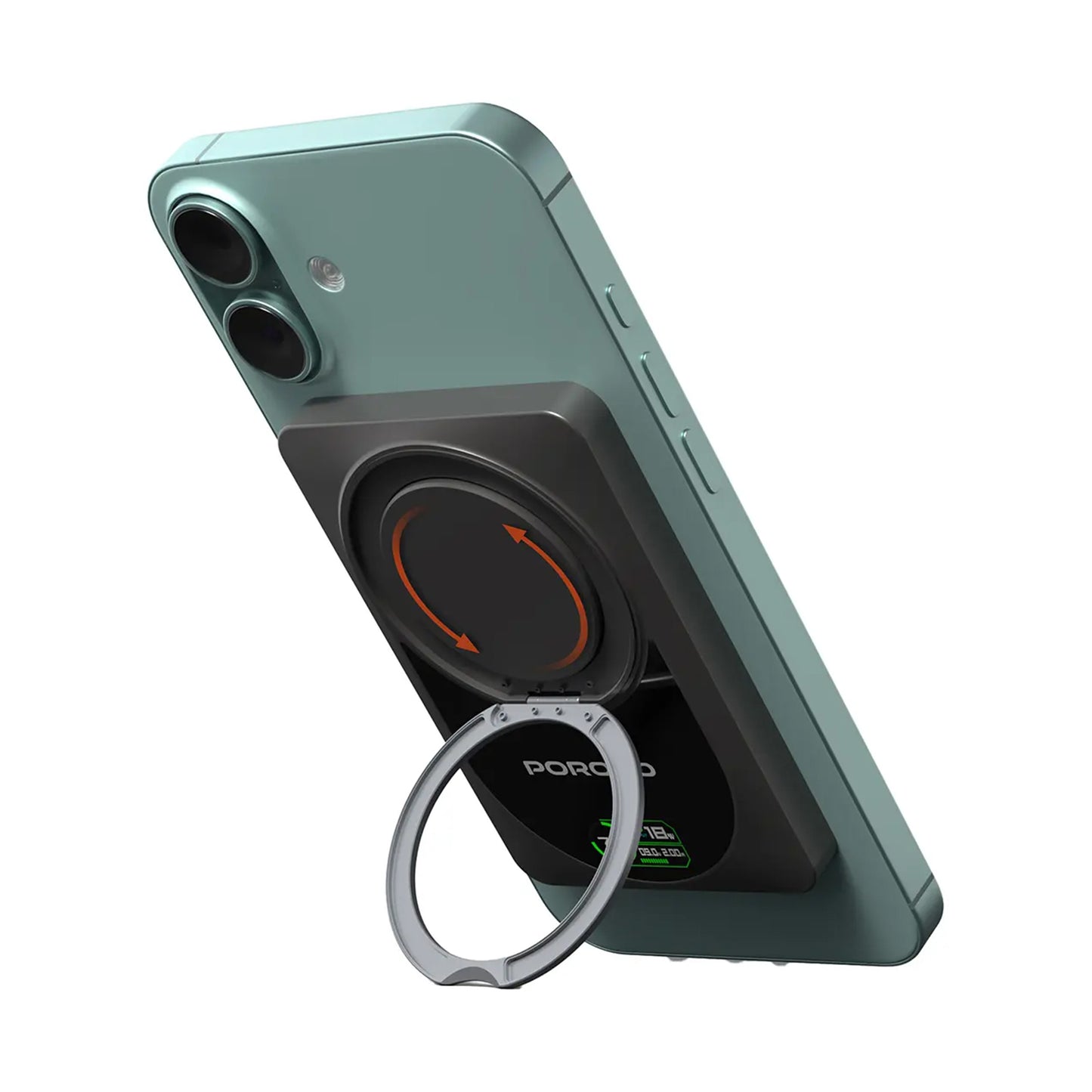 PORODO 10000mAh Power bank 5V/3A Max. Qi2 - Dark Grey