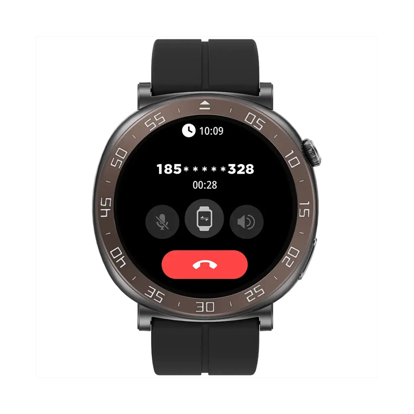 Porodo 1.43" Smart Watch  AMOLED Brown Black Strap