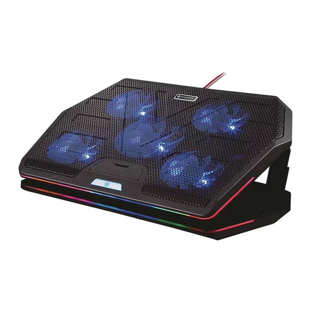 PORODO GAMING LAPTOP COOLING PAD WITH MULTI-FAN & RGB -BLACK