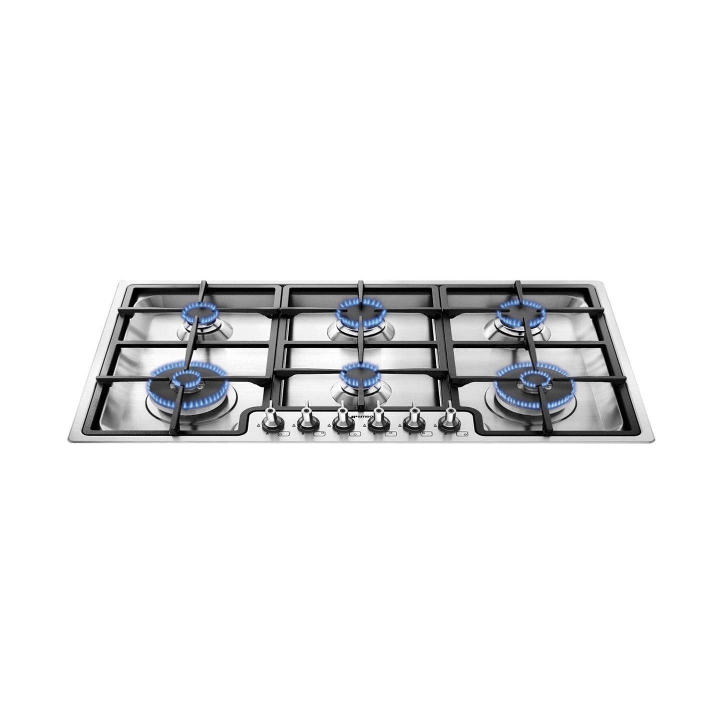 SMEG Hob 90 cm 6 Gas Burners Safety Stainless Steel