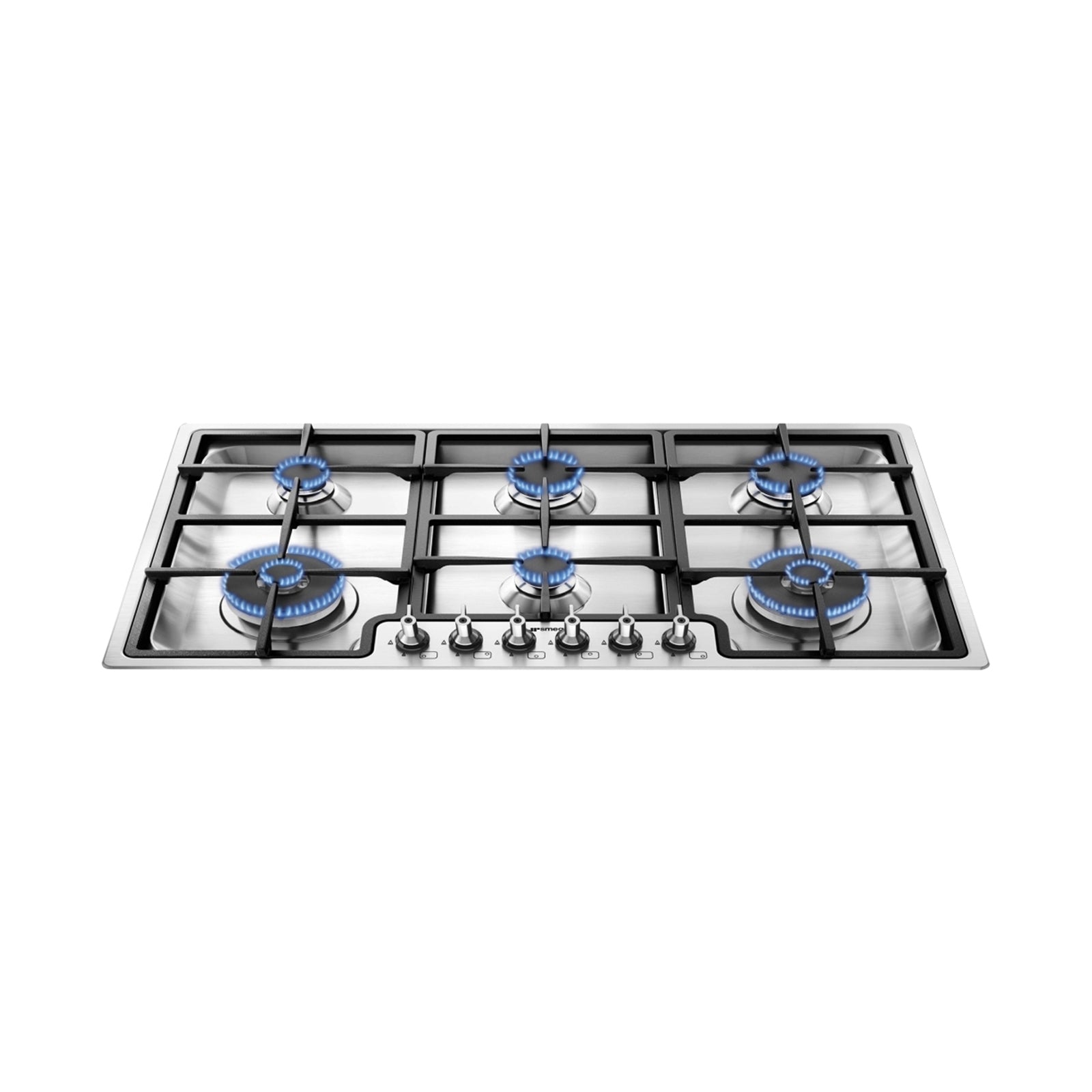 SMEG Hob 90 cm 6 Gas Burners Safety Stainless Steel