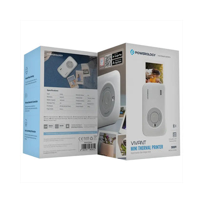 Powerology Vivant 300dpi Instant Photo Printer - White POWEROLOGY