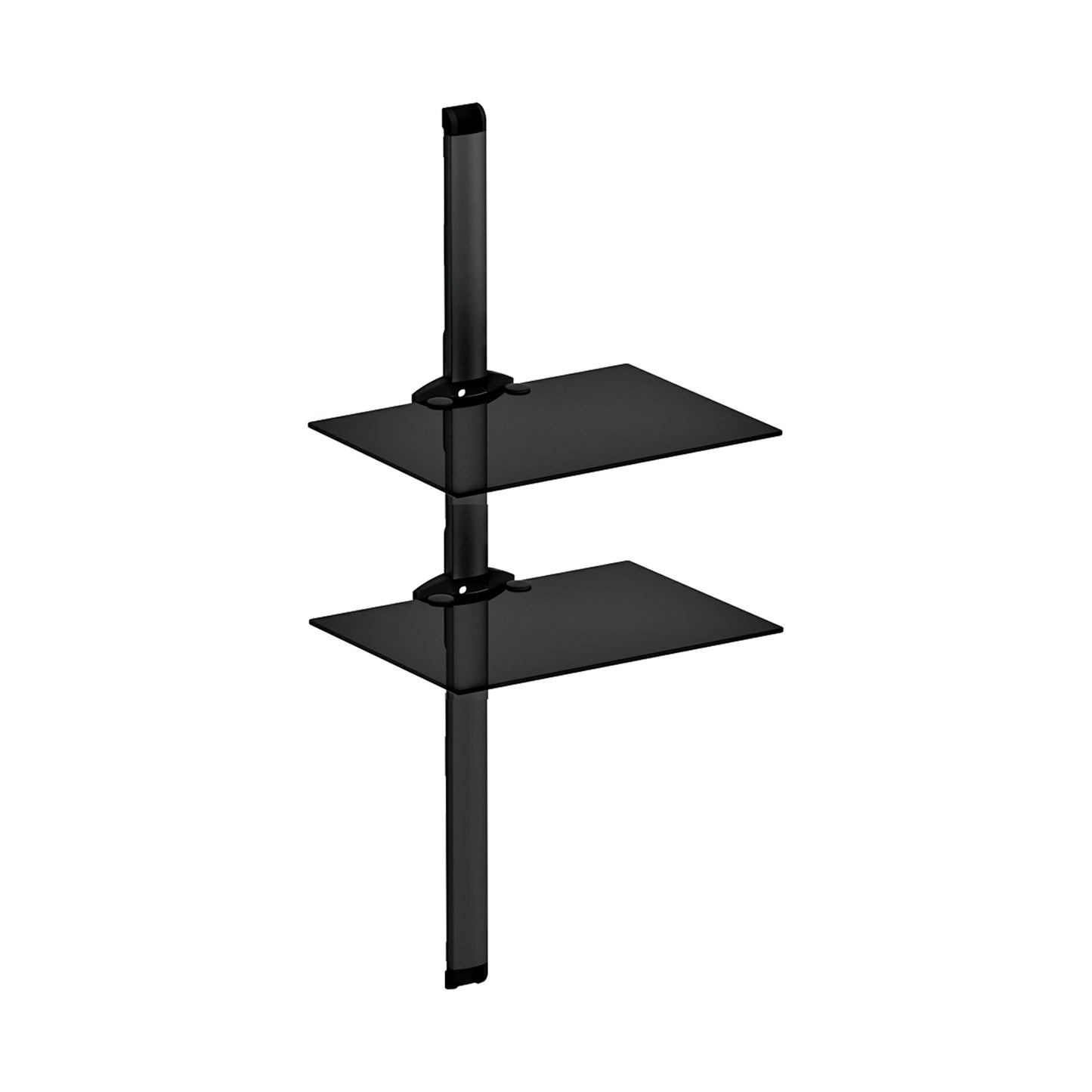 SONOROUS STAND 2 SHELVES TEMPERED GLASS, BLACK COLOR 5KG 45X