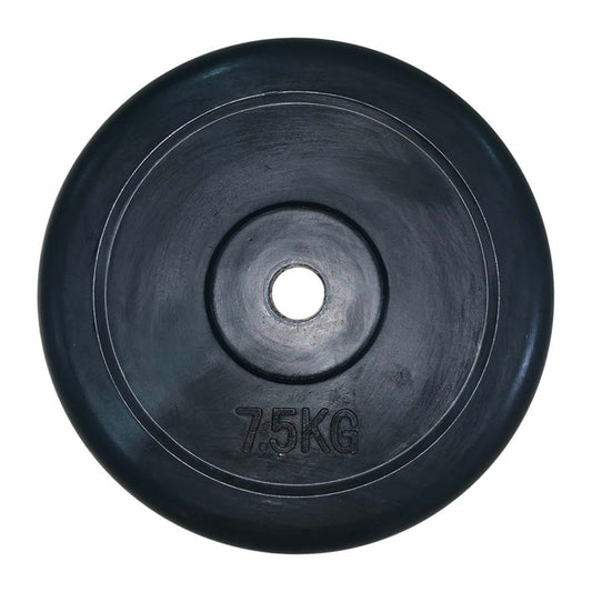 7.5kg Black Rubber Weight Plate