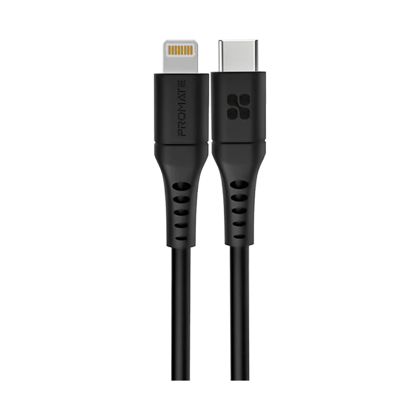 PROMATE 20W POWER DELIVERY FAST CHARGING LIGHTNING CABLE-BLK