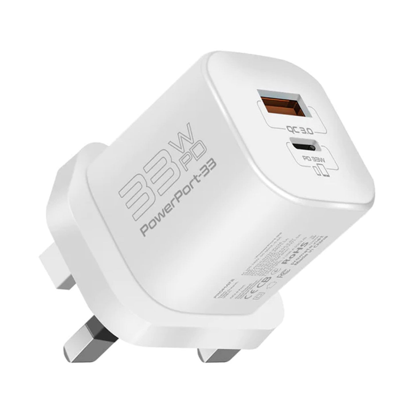 PROMATE 33W Power Delivery GaNFast™ Charging Adapter